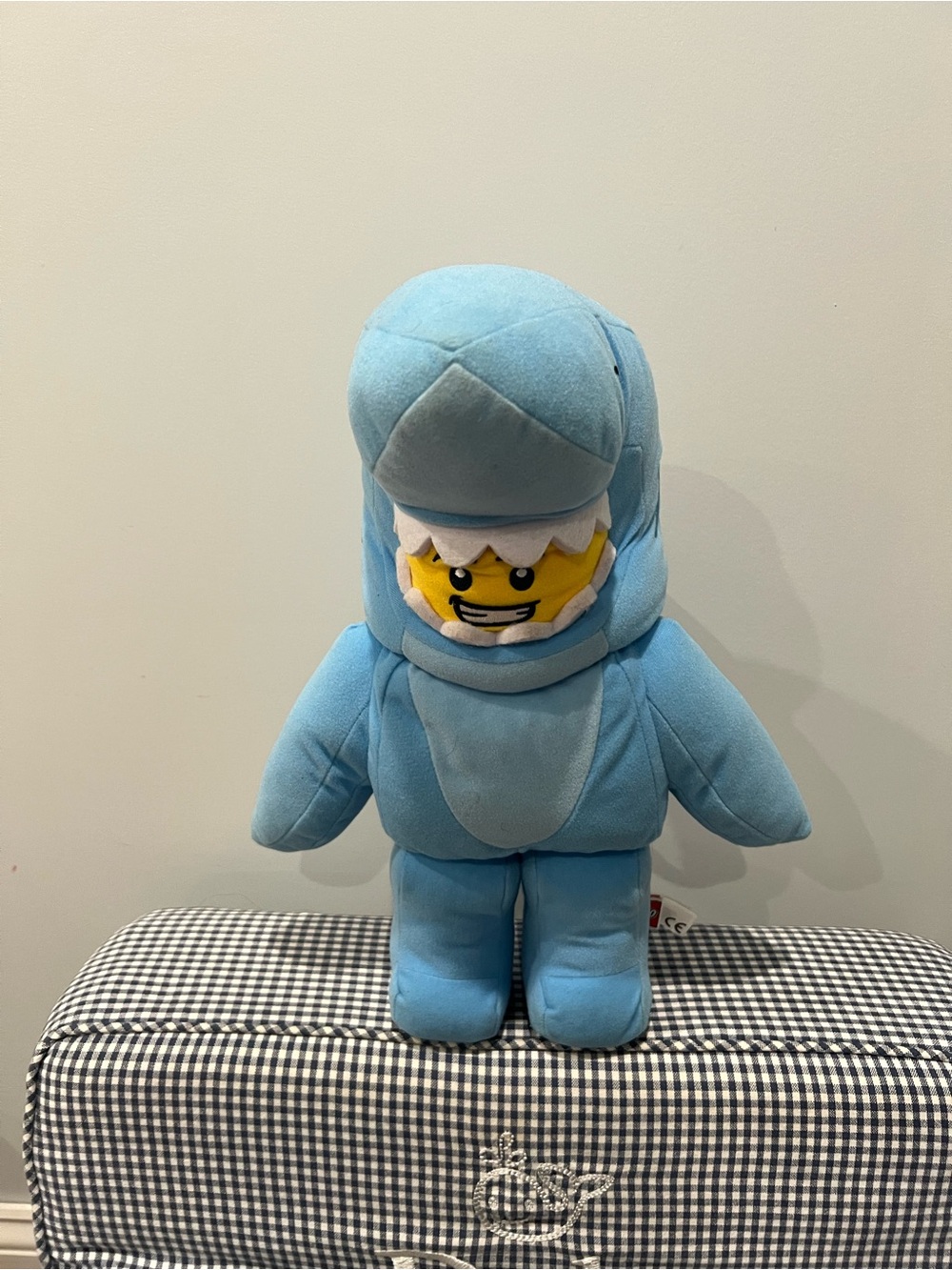 Lego Guy in Blue Shark Suit Minifigure Plush